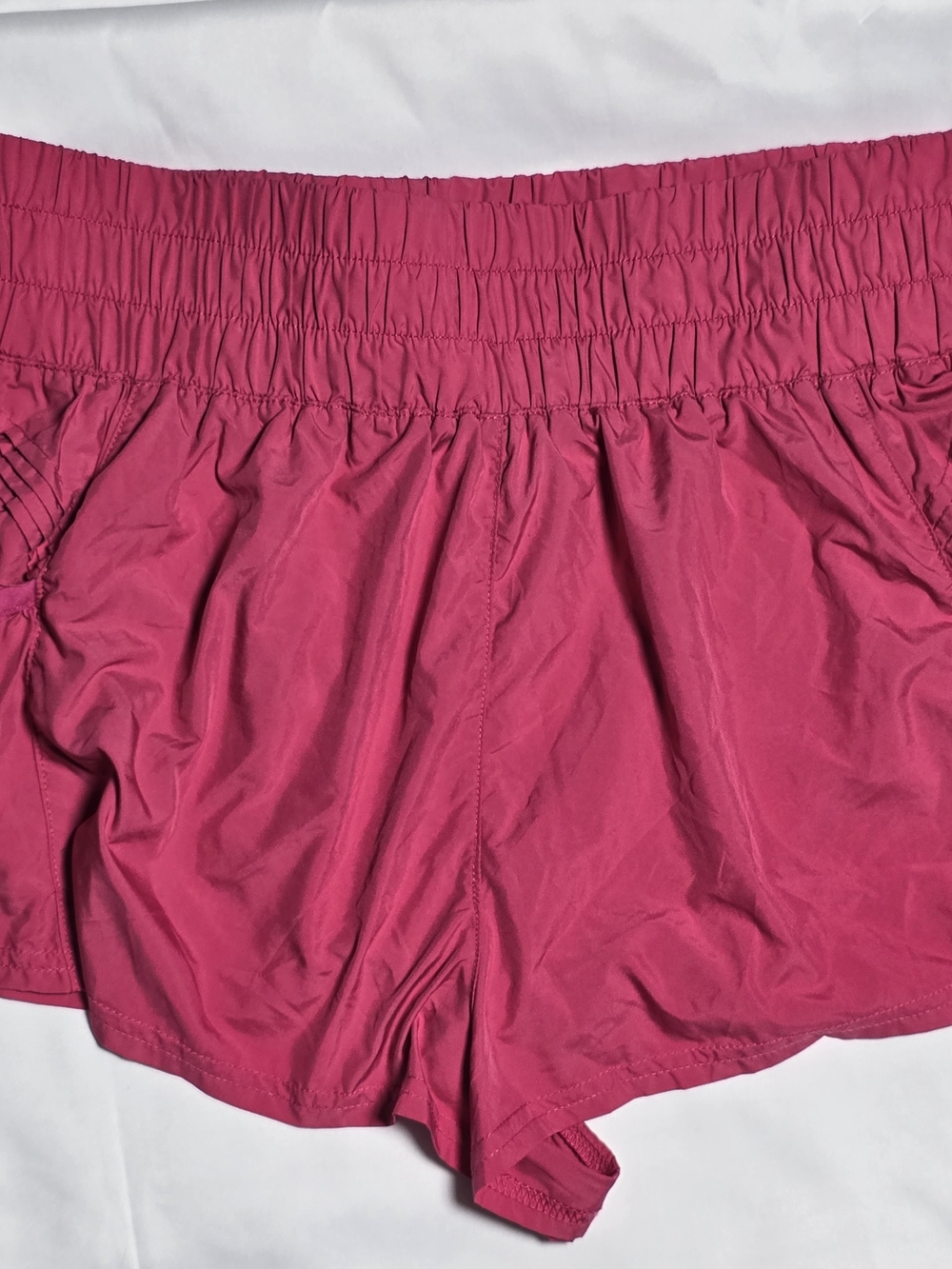 Free People FP Movement Bright Pink Athletic Workout Gym Shorts, Sz M